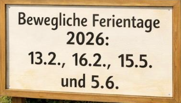 Bewegliche Ferientage 2026